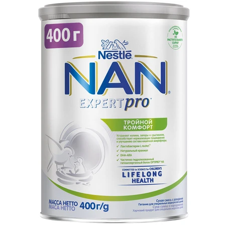 Смесь Nestle NAN Тройной комфорт с рождения 400 г: цены и характеристики