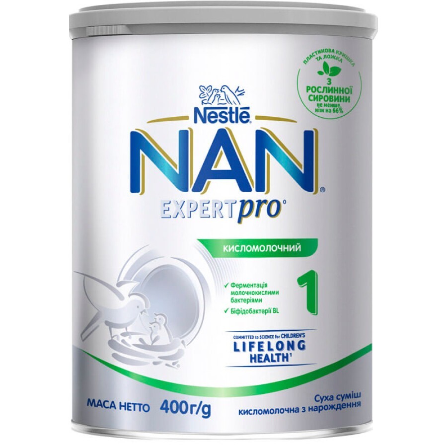 Суміш Nestle NAN Кисломолочний 1 з народження 400 г: ціни та характеристики