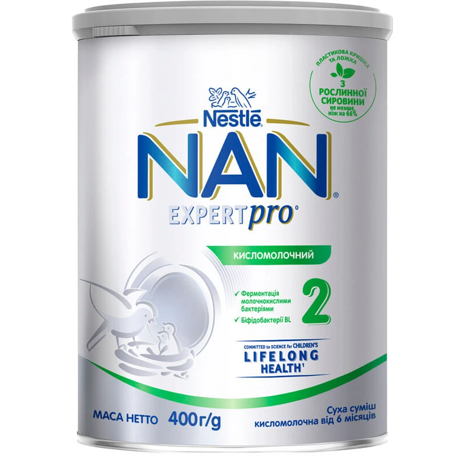 Смесь Nestle NAN Кисломолочный 2 с 6 месяцев 400 г : цены и характеристики