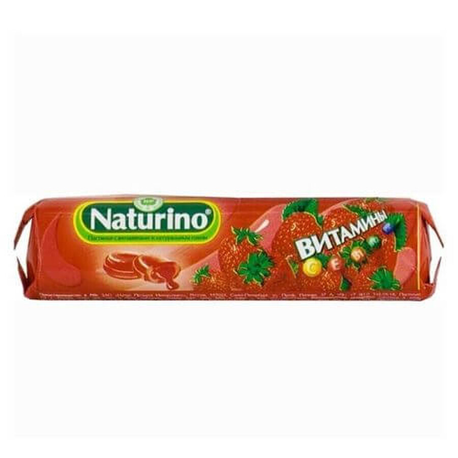 Пастилки Naturino з вітамінами та натуральним соком 33,5 г, полуниця: ціни та характеристики