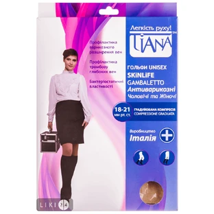 Гольфи Titania Unisex антиварикозні 140 Den, 18-21 мм рт ст, розмір 4, чорний