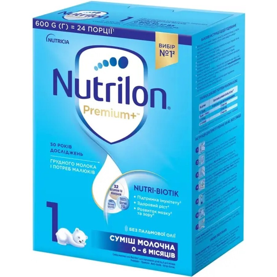 Молочна суміш Nutrilon 1 600 г
: ціни та характеристики