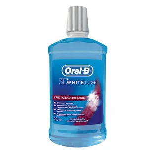 Безспиртовой ополаскиватель Oral-B 3D White Luxe Кристальная свежесть 250 мл 