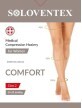 Гольфи жіночі Soloventex Comfort з відкритим носком 2 клас компресії, високі, р. L