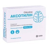 Аксотилін р-н д/ін. 1000 мг/4 мл амп. 4 мл, касета у пачці №10
