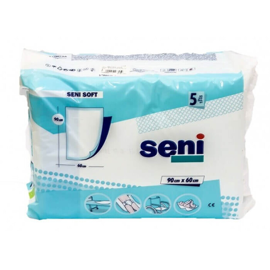Пелюшки гігієнічні Seni Soft 90 см х 60 см №5: ціни та характеристики