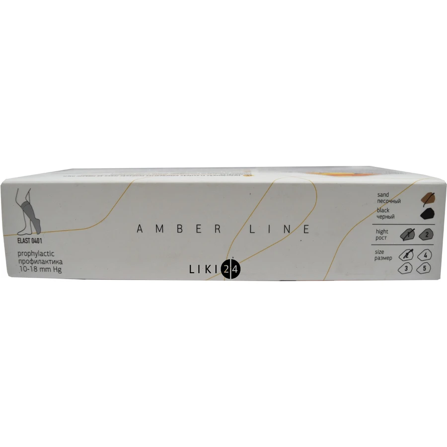 Гольфи Tonus Elast 0401 Amber (10-18 мм рт.ст.) компресійні з миском, розмір 2, 1 зріст, пісочний: ціни та характеристики