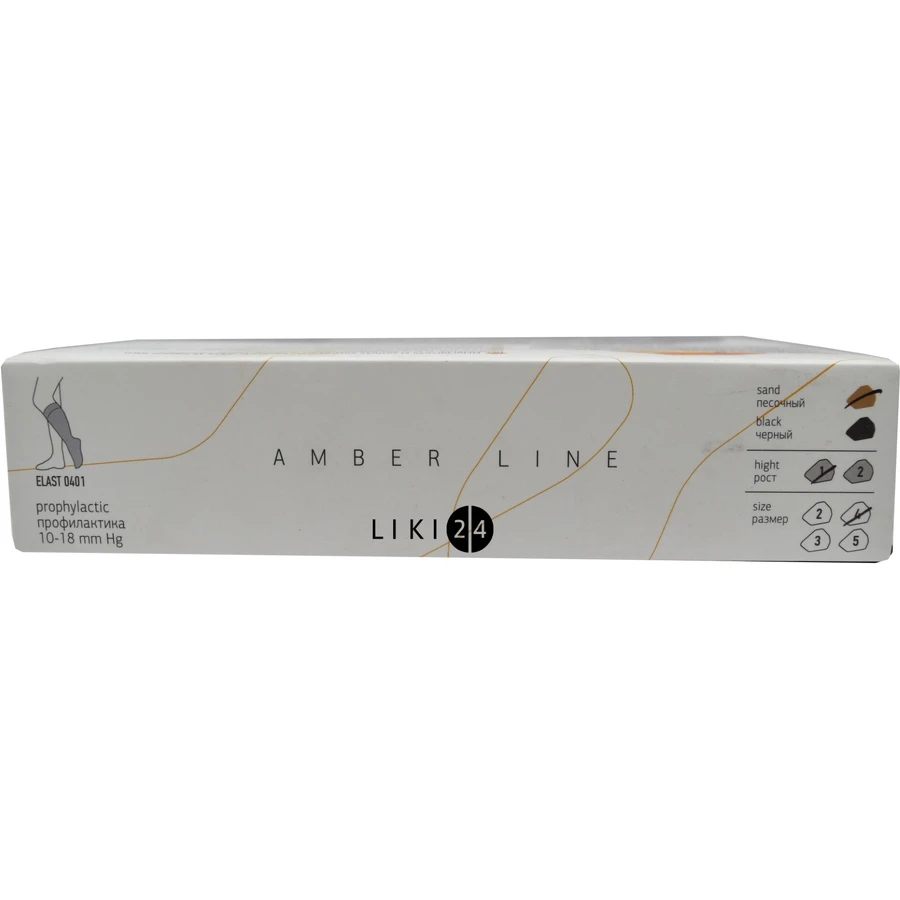 Гольфы Tonus Elast 0401 Amber (10-18 мм рт.ст.) компрессионные с мыском, размер 4, 1 рост, песочный: цены и характеристики