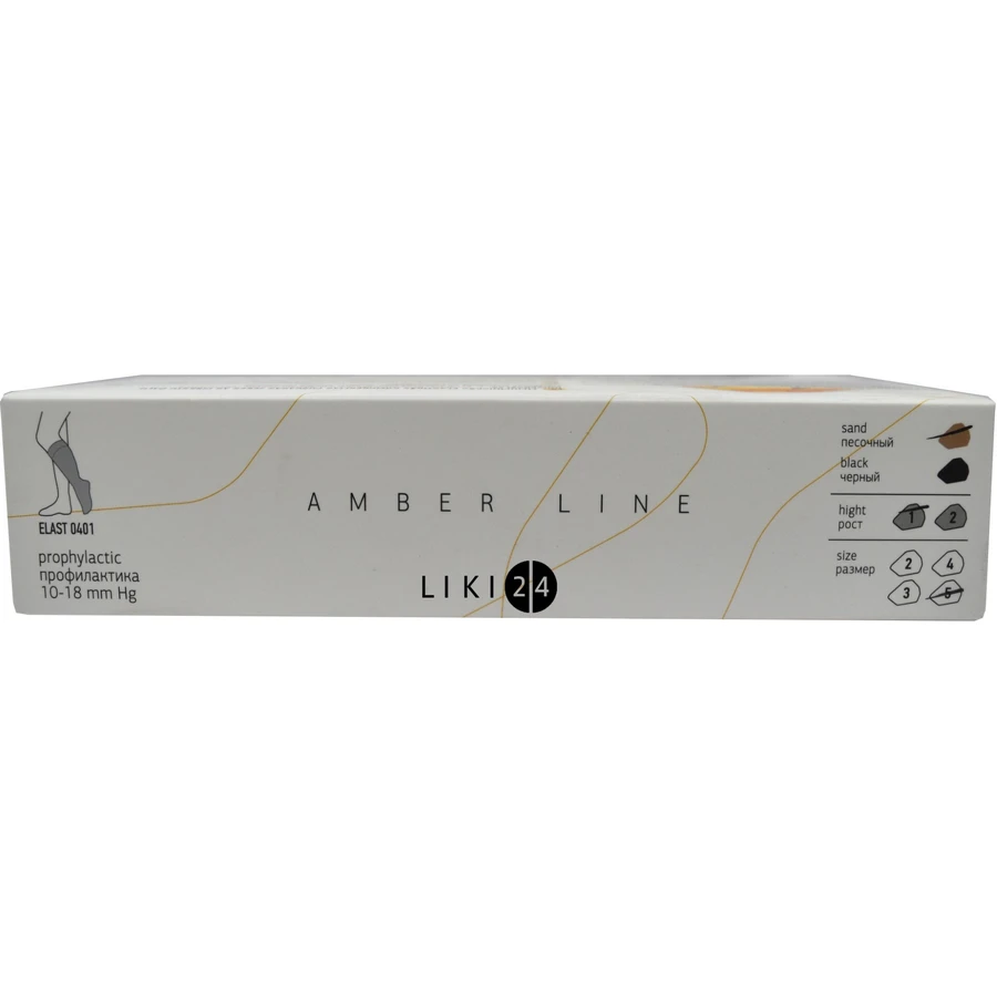 Гольфи Tonus Elast 0401 Amber (10-18 мм рт.ст.) компресійні з миском, розмір 5, 1 зріст, пісочний: ціни та характеристики