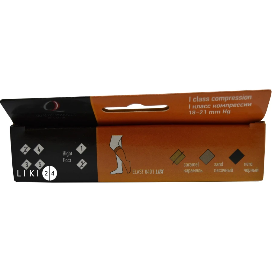 Гольфы Tonus Elast 0401 Lux (18-21 мм рт.ст.) компрессионные с мыском, размер 2, 2 рост, карамельный: цены и характеристики