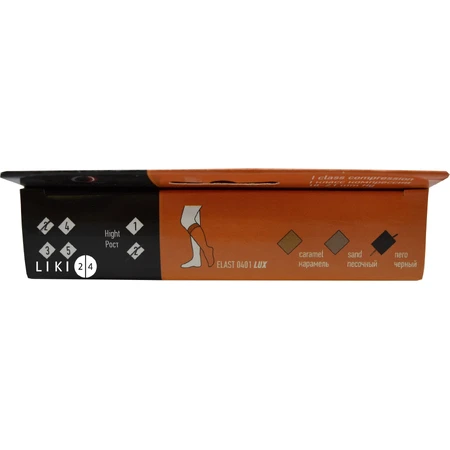 Гольфы Tonus Elast 0401 Lux (18-21 мм рт.ст.) компрессионные с мыском, размер 2, 2 рост, черный: цены и характеристики