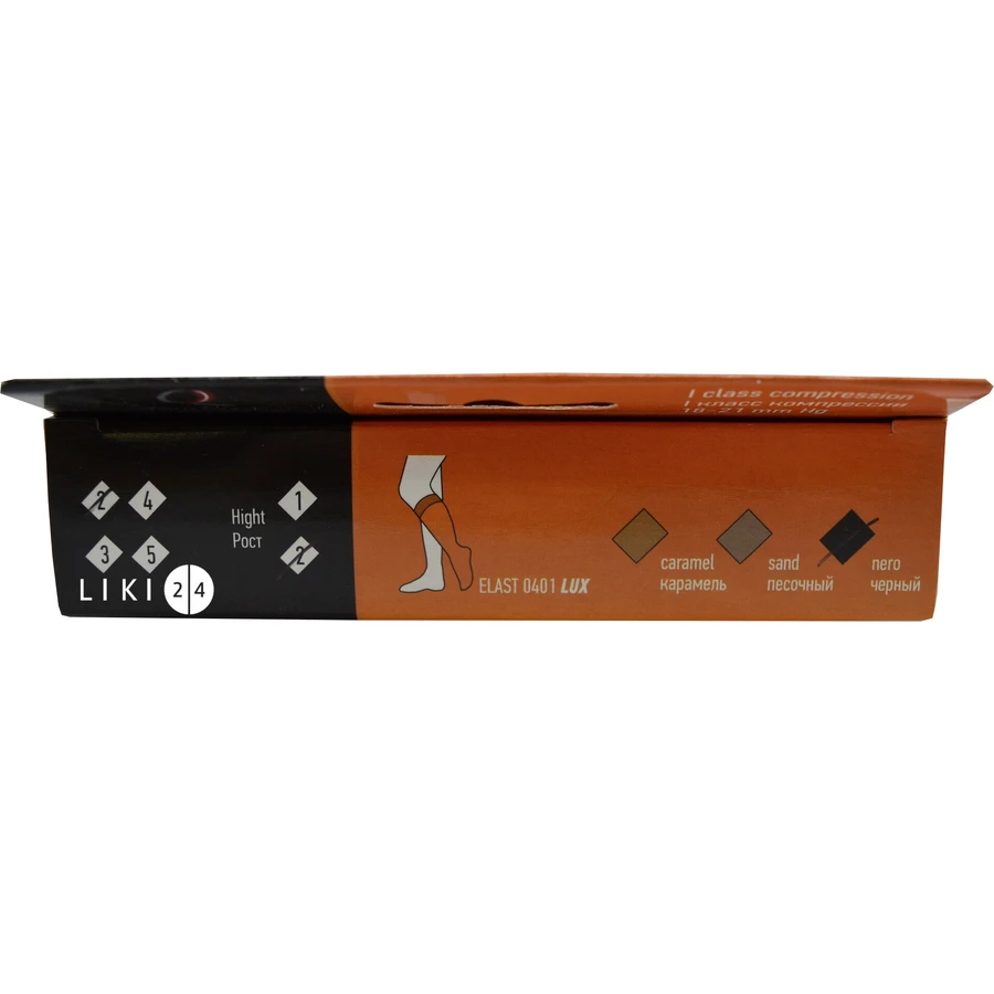 Гольфы Tonus Elast 0401 Lux (18-21 мм рт.ст.) компрессионные с мыском, размер 2, 2 рост, черный: цены и характеристики