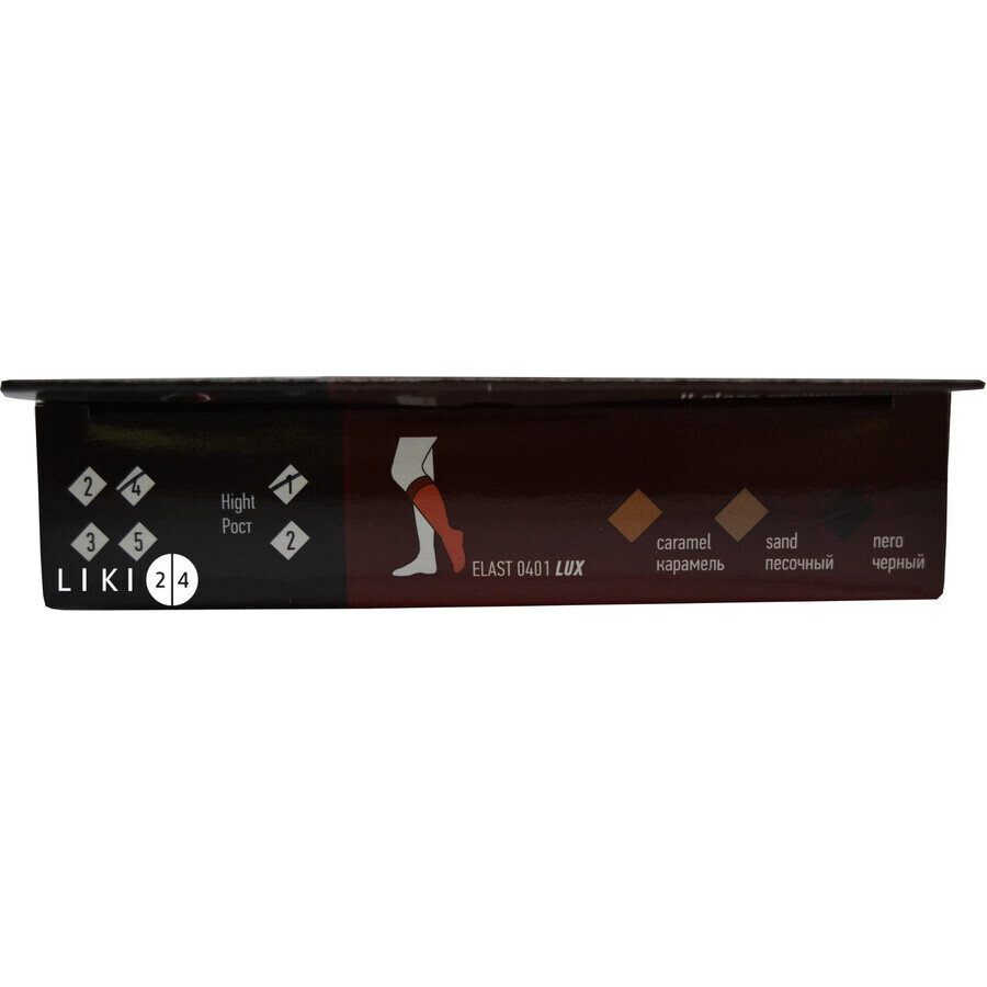 Гольфы Tonus Elast 0401 Lux (23-32 мм рт.ст.) компрессионные с мыском, размер 4, 1 рост, черный: цены и характеристики