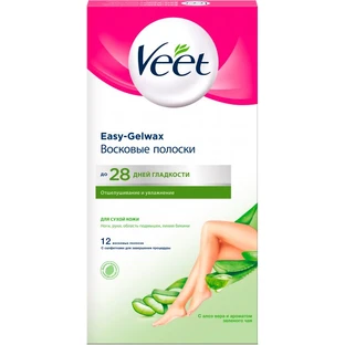 Восковые полоски Veet для сухой кожи 12 шт