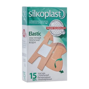 Пластырь медицинский silkoplast elastic эластичный воздухопроницаемый  №15
