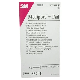 Пов'язка адгезивна для закриття ран 3м Medipore + Pad, 3570E 10х20 см