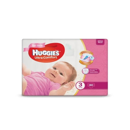 Подгузники Huggies Ultra Comfort 3 (5-9 кг) для девочек 80 шт: цены и характеристики
