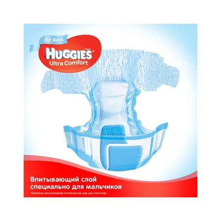 Подгузники Huggies Ultra Comfort для мальчиков размер 3, 5-9 кг 80 шт: цены и характеристики