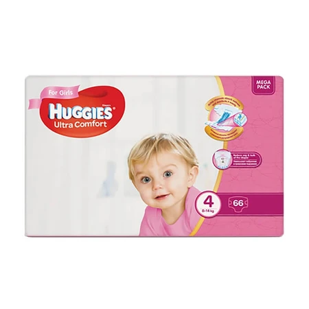 Підгузки Huggies Ultra Comfort 4 для дівчаток 8-14 кг 66 шт: ціни та характеристики