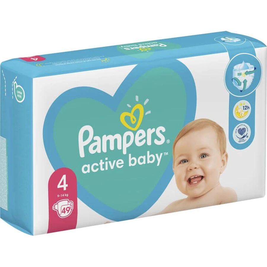 Підгузки Pampers Active Baby Maxi 4 (9-14 кг), 49 шт.: ціни та характеристики