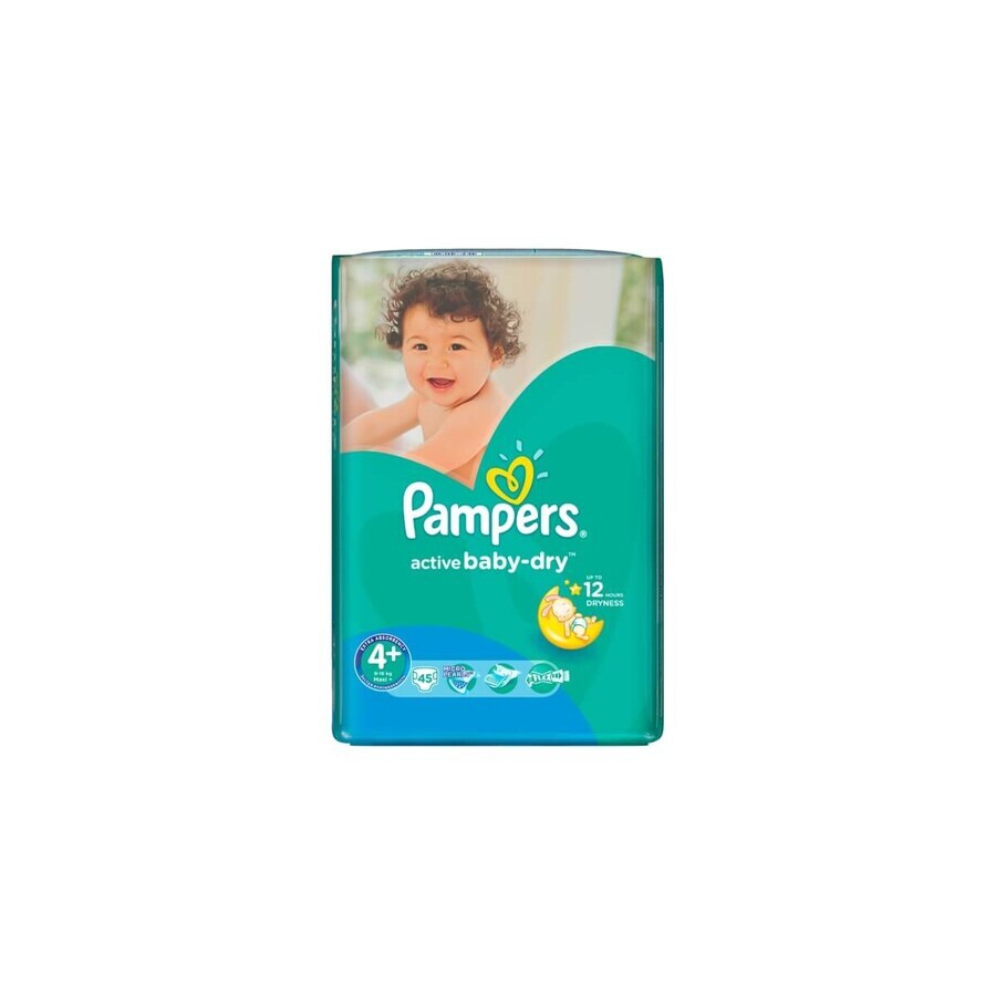 Підгузки Pampers Active Baby Maxi Plus 4+ 45 шт: ціни та характеристики
