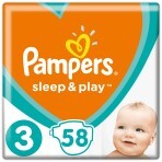 Подгузники Pampers Sleep & Play 3 Midi 6-10 кг 58 шт: цены и характеристики