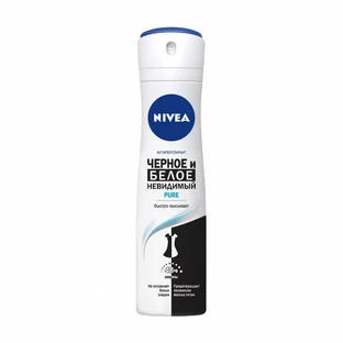 Дезодорант-антиперспирант Nivea Pure Черное и Белое Невидимый 150 мл