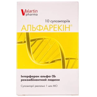 Альфарекин супп. ректал. 1000000 МЕ стрип №10