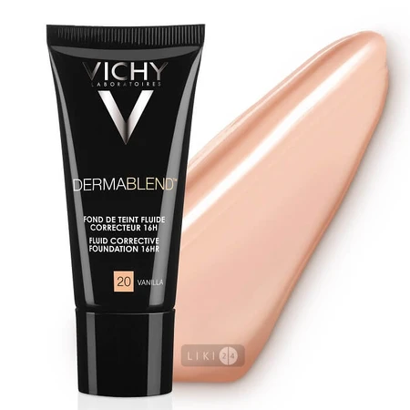 Тональный флюид Vichy Dermablend корректирующий, тон 20, SPF 35, 30 мл: цены и характеристики