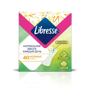 Прокладки ежедневные Libresse Natural Care Pantyliners Normal №40