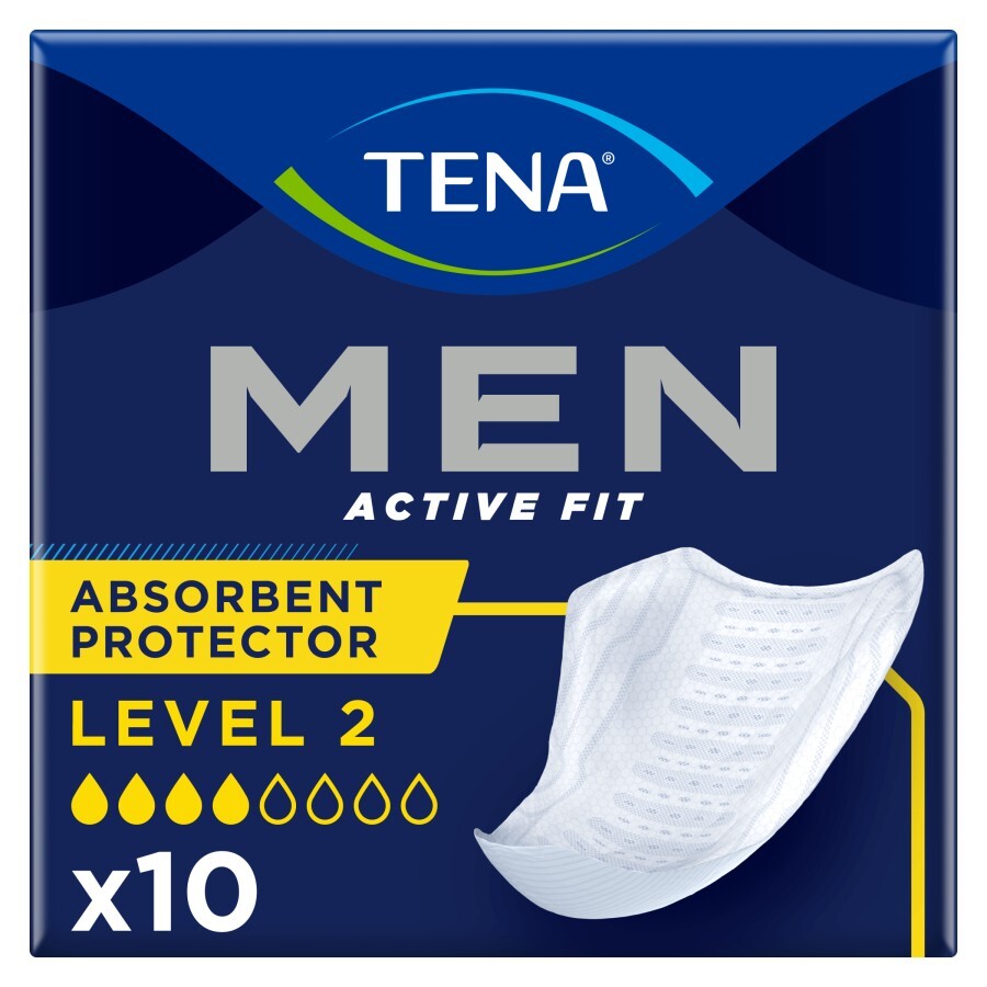 Урологічні прокладки Tena for Men Level 2, 10 шт: ціни та характеристики