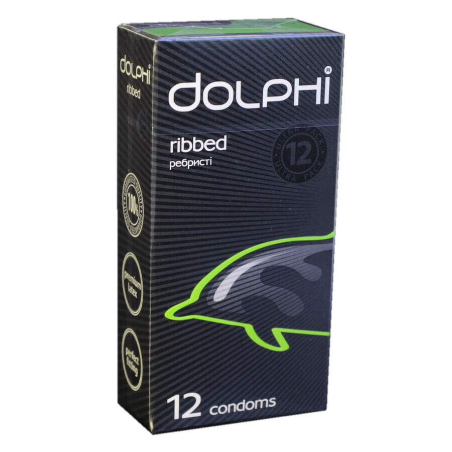 Презервативи Dolphi Ribbed 12 шт: ціни та характеристики