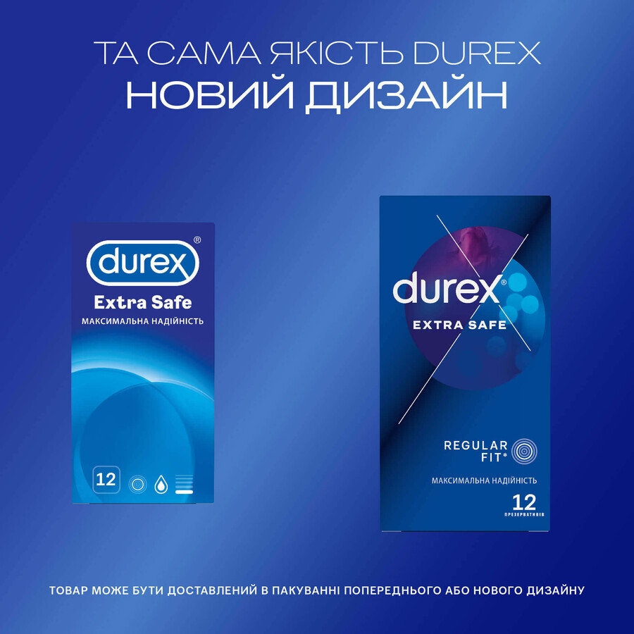 Презервативы латексные с силиконовой смазкой DUREX Extra Safe максимальная надежность, 12 шт.: цены и характеристики