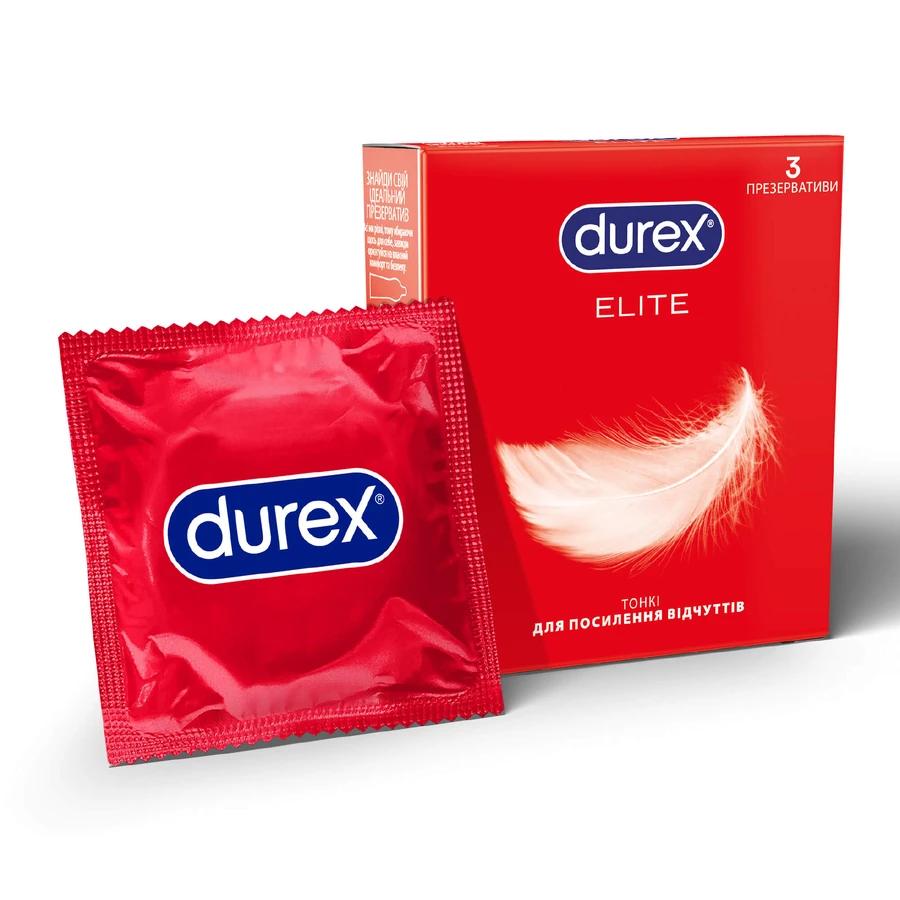 Презервативы латексные с силиконовой смазкой DUREX® Elite (тонкие), 3 шт.: цены и характеристики