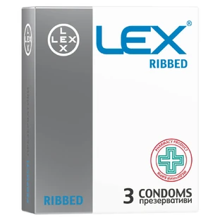 Презервативи Lex Ribbed, 3 шт.