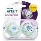Пустышка силиконовая Philips Avent Декор свободный поток дышащая 0-6 мес 2 шт SCF180/23