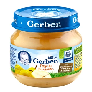 Пюре груши Вильямс Gerber, 80 г