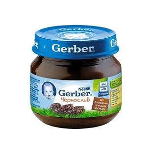 Пюре фруктове гомогенизоване тм "gerber" "чорнослив" 80 г, с 6 месяцев