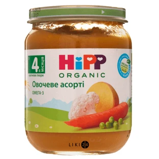 Пюре HiPP Овочеве асорті, 125 г