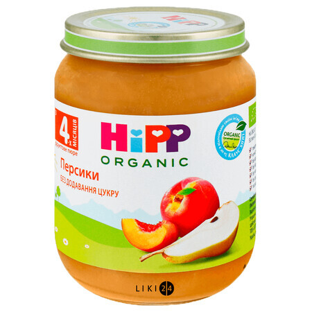 Пюре HiPP Персик органическое фруктовое, 125 г