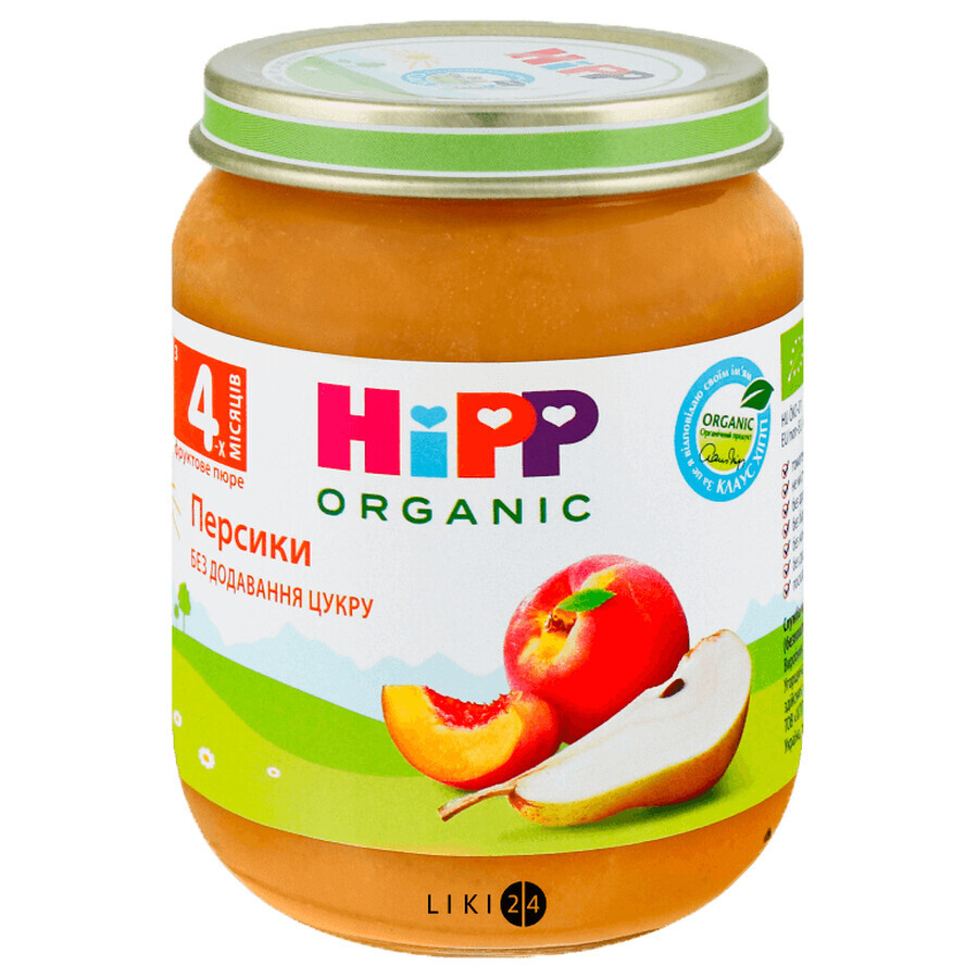 Пюре HiPP Персик органическое фруктовое, 125 г: цены и характеристики