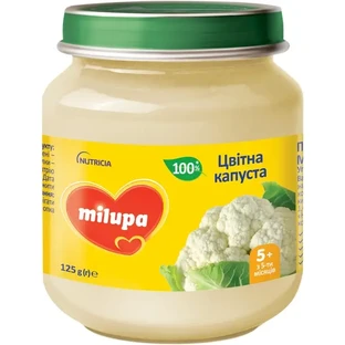 Пюре Milupa Цветная Капуста Овощное, 125 г, с 5 месяцев