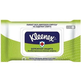 Детские влажные салфетки kleenex protect (antibacterial)  №40
