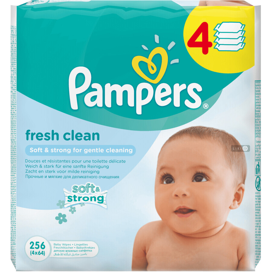 Дитячі серветки pampers Baby Fresh Clean №256: ціни та характеристики