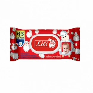 Салфетки влажные "lili" детские, ромашка №60