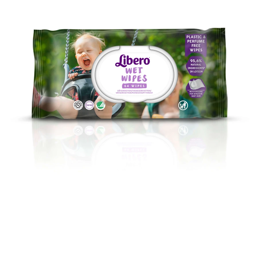 Вологі серветки Libero Wet Wipes Дитячі 64 шт: ціни та характеристики