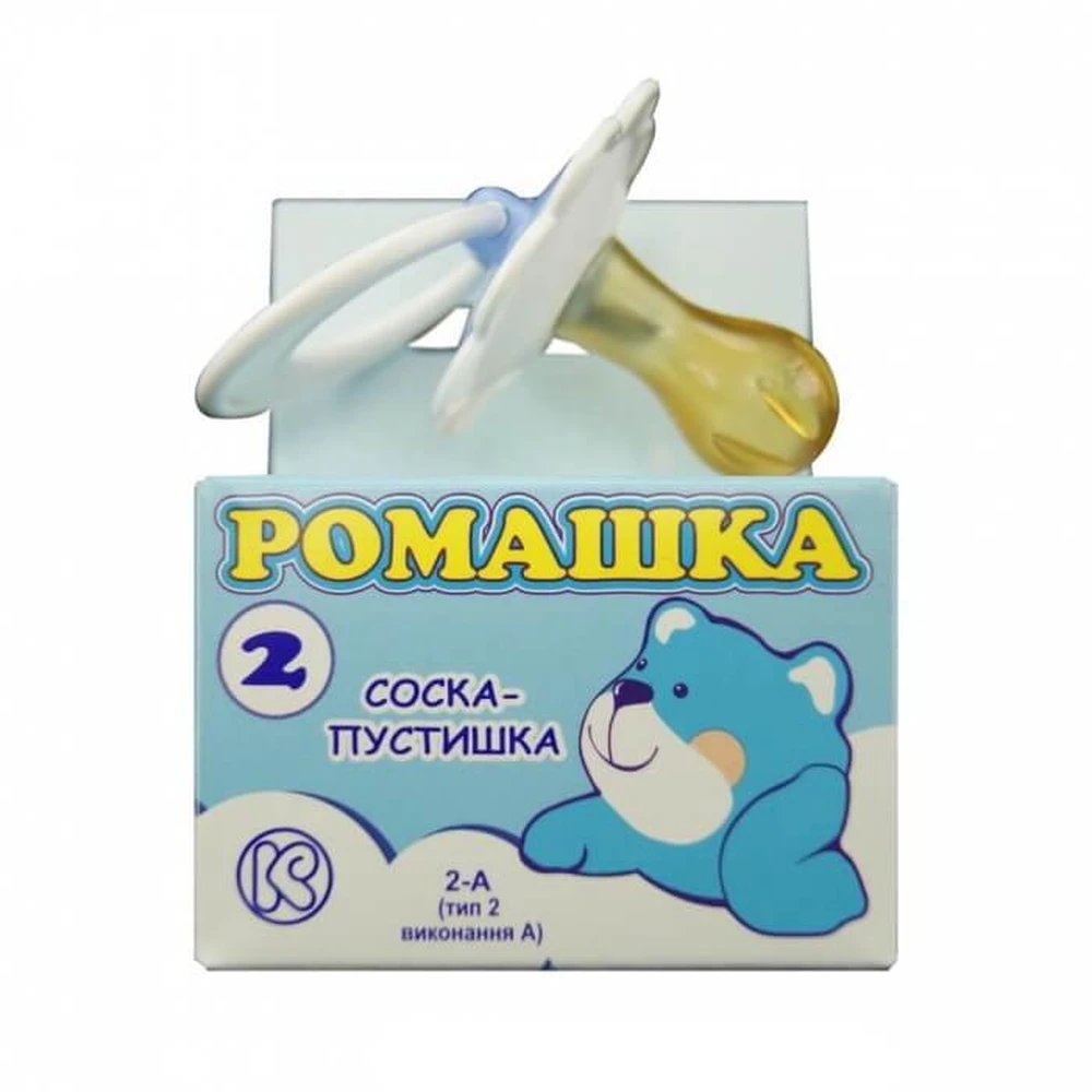 Соска-пустушка латексна Київгума Ромашка 2 1 шт в коробочці: ціни та характеристики