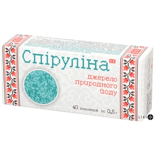 Добавка диетическая "спирулина" табл. 0,5 г №40