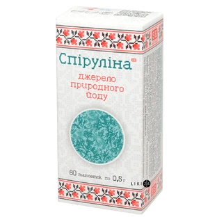 Добавка дієтична "спіруліна" табл. 0,5 г №80