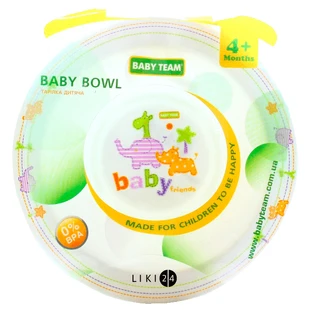 Тарелка пластиковая "baby team" 6005